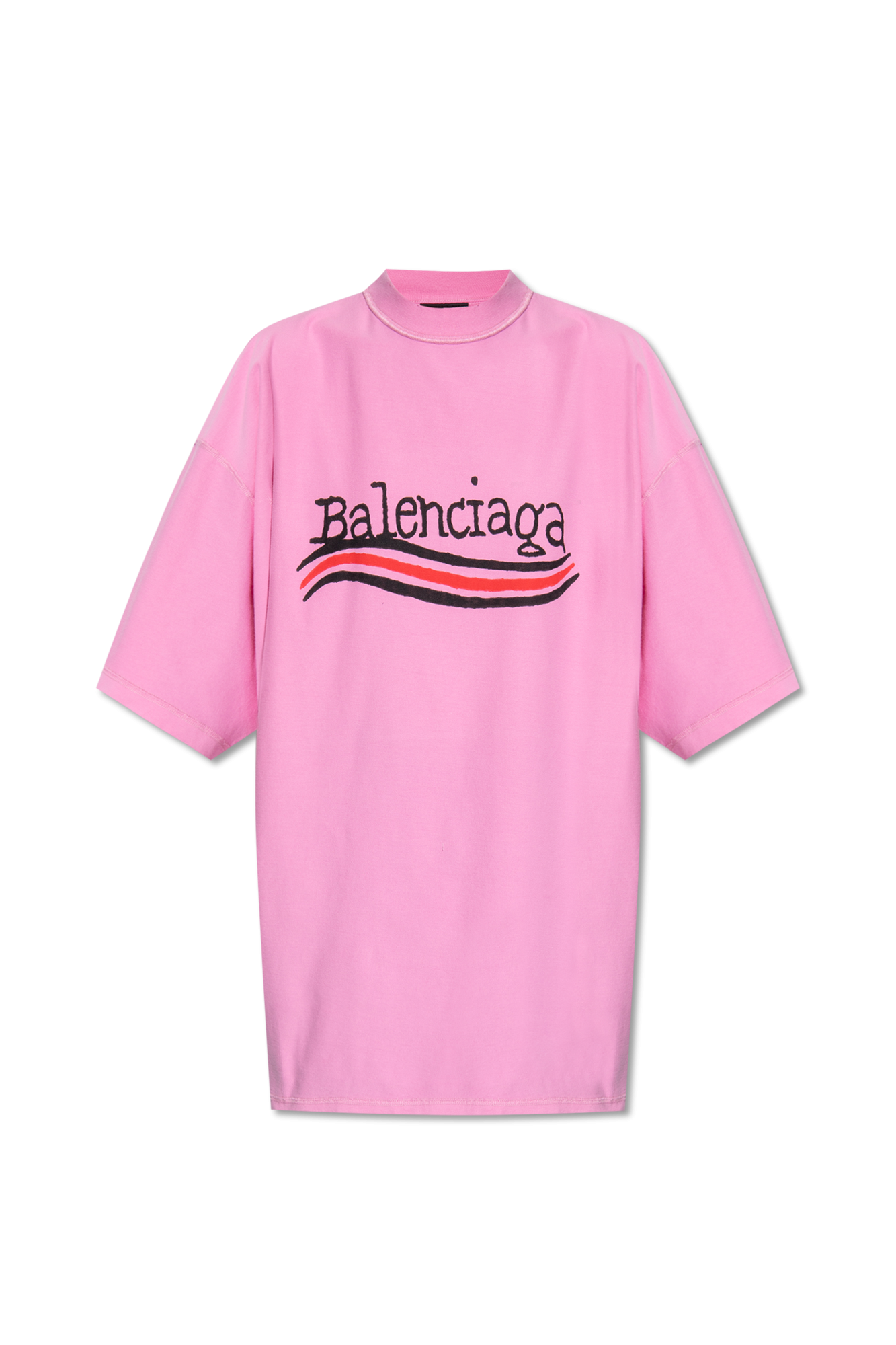 Balenciaga t sales shirt pink logo